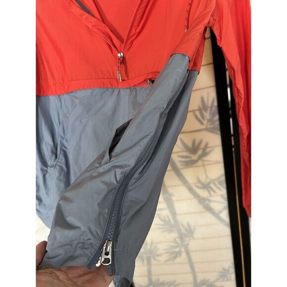 Burton Mens Red Gray Color block Dryride Windbreaker Anorak Nylon Jacket M - Picture 9 of 14